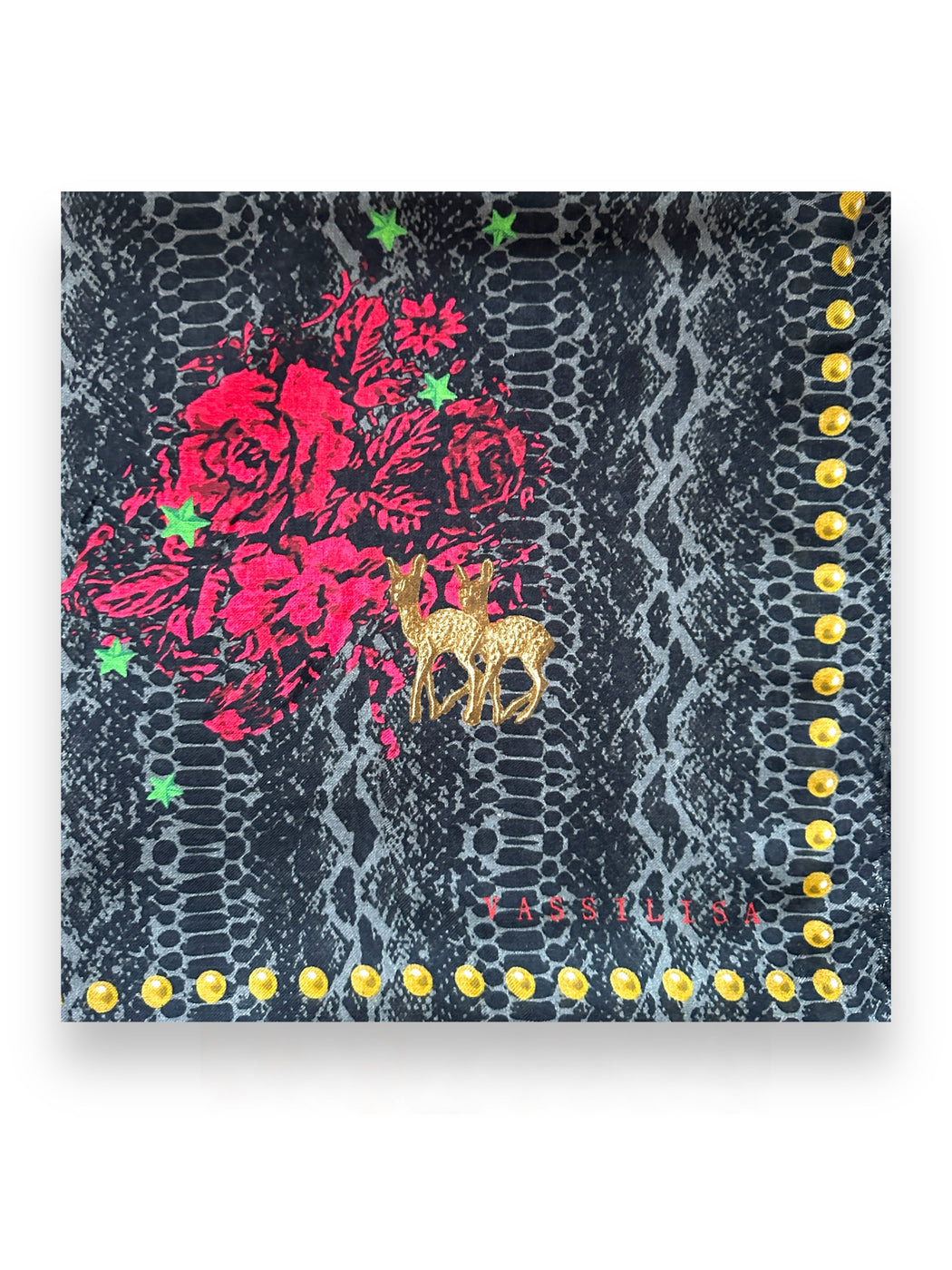 Snake Print Scarf in Pink Red colour| by VASSILISA